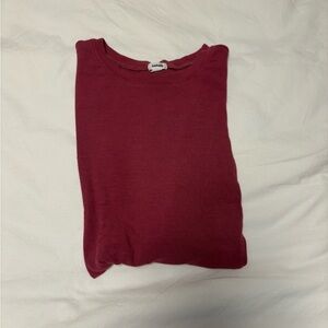 maroon long sleeve garage shirt